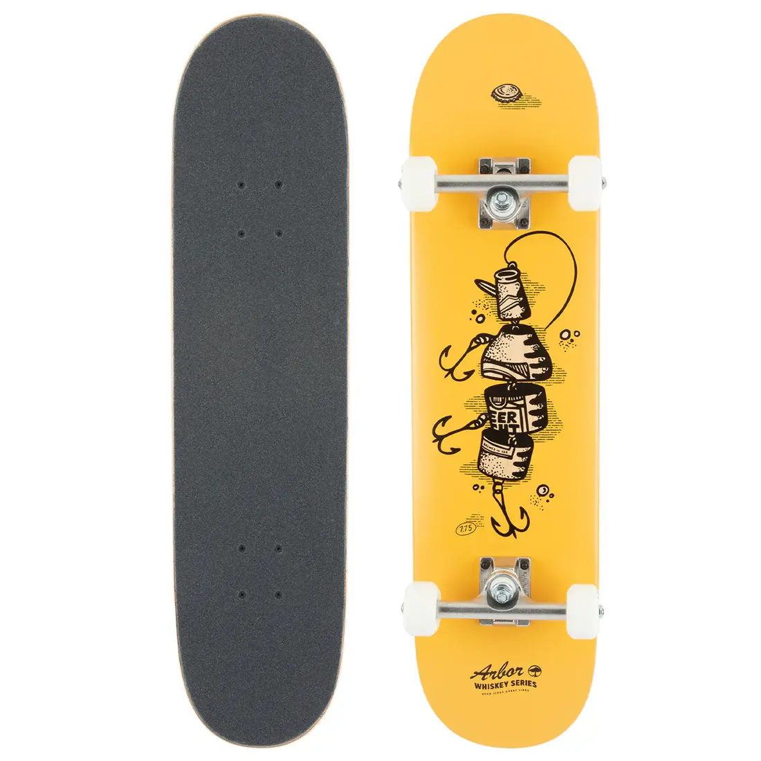 Arbor Deck Whiskey 7.75 Upcycle 31,5" x 7,75" WB13,875" yellow