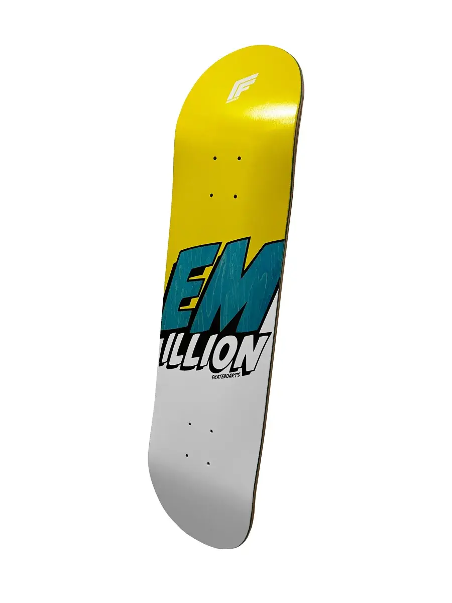 EMillion Deck - Logo - 8.125 x 31.5 yellow