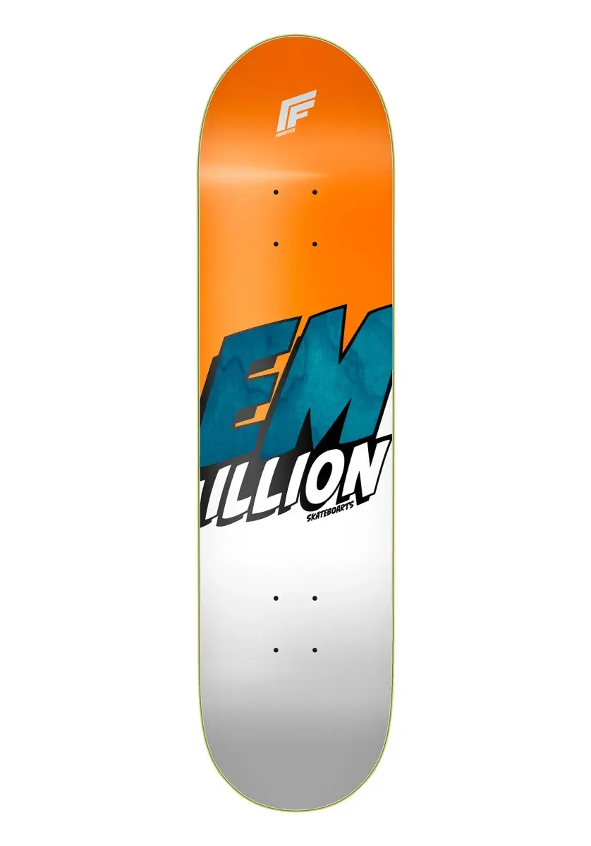 EMillion Deck - Logo - 8.25 x 32.0 orange