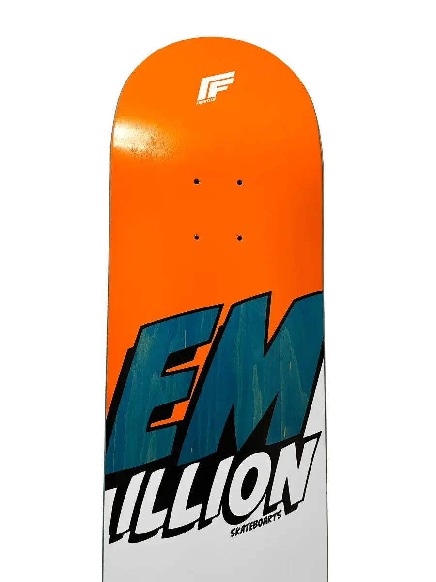 EMillion Deck - Logo - 8.25 x 32.0 orange