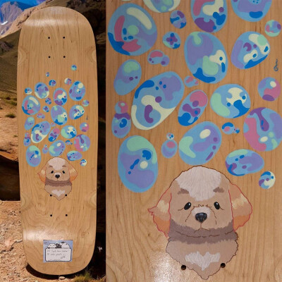 SkaReCo Deck Shape304 Old School Snub Nose 30" x 9" WB15" natural handpainted