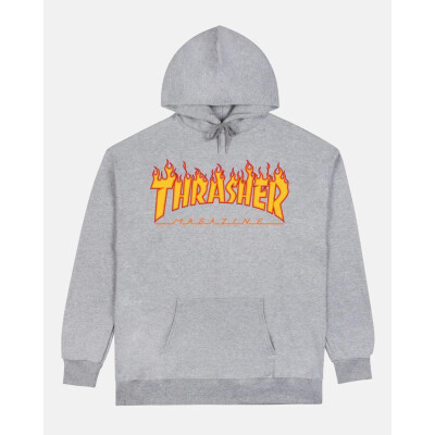 Thrasher Hoodie Flame Logo grey