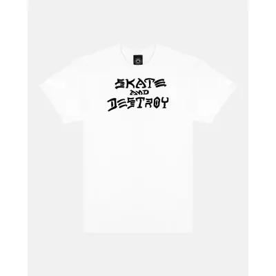 Thrasher T-Shirt Skate and Destroy white