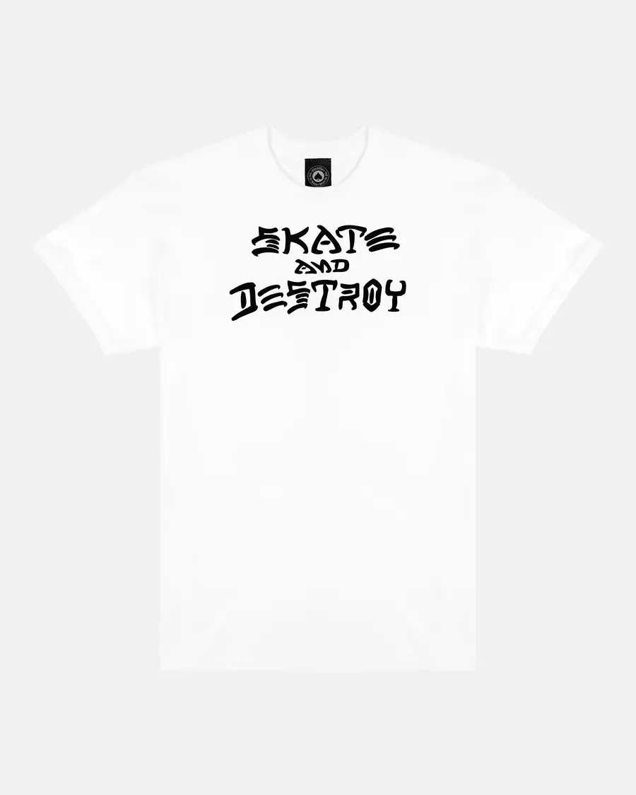 Thrasher T-Shirt Skate and Destroy white