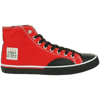 Vision Sneaker Canvas High Top red/black