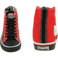 Vision Sneaker Canvas High Top red/black