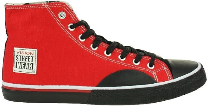 Vision Sneaker Canvas High Top red/black