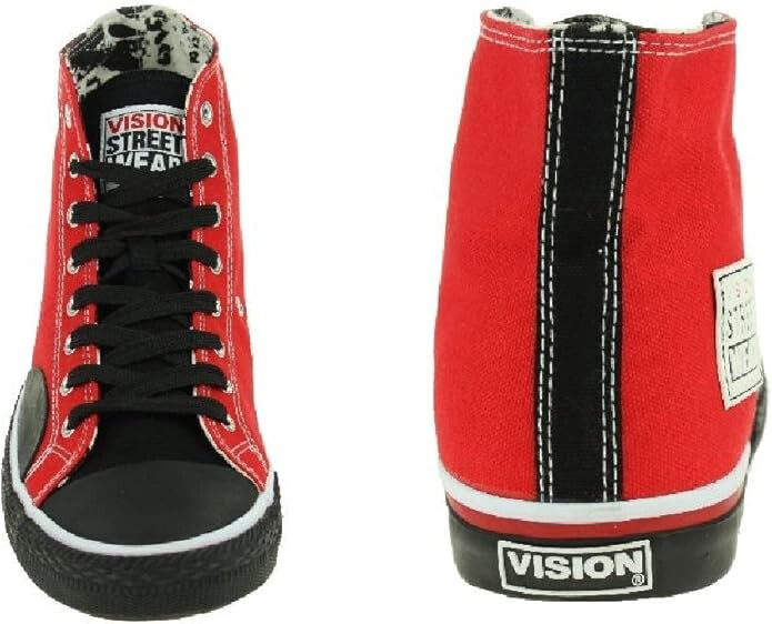 Vision Sneaker Canvas High Top red/black