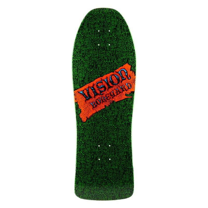 Vision Deck Boneyard - Old School 30.5"x10" green