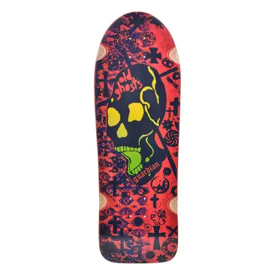 Vision Deck Old Ghost Old School Skateboard 30,25" x 10" red