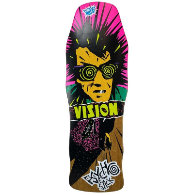 Vision Deck Original Psycho Stick Old School 30"x10" WB15" brown stain