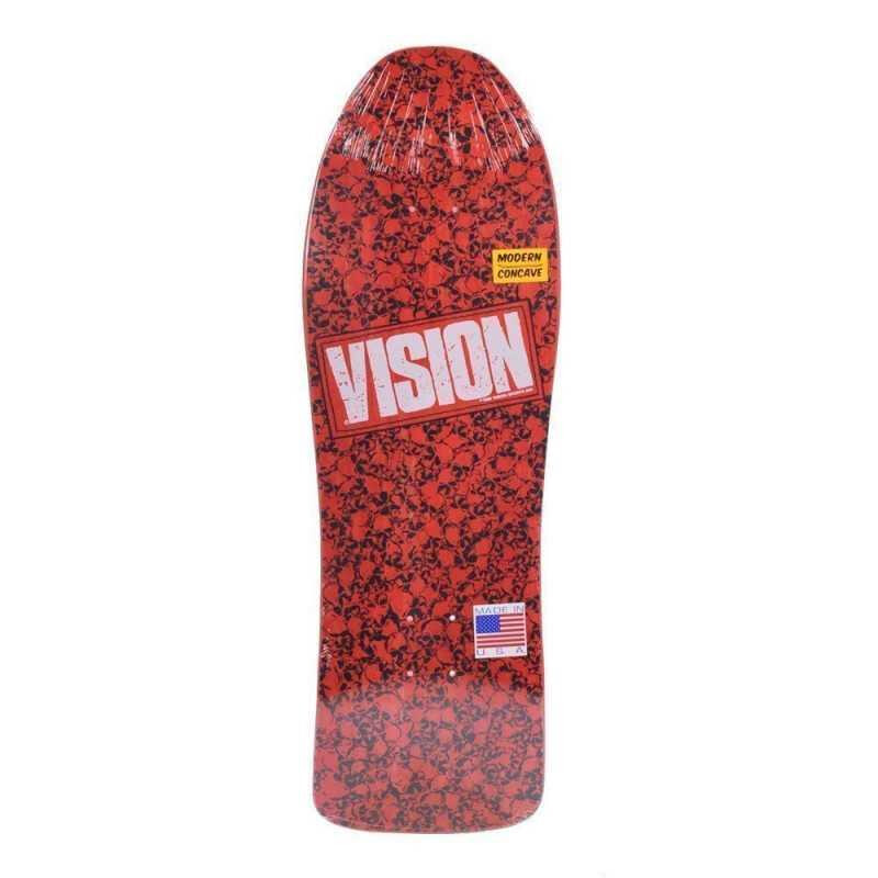 Vision Deck Punkskull Modern Concave Old School 30" x 10" WB16.625 red