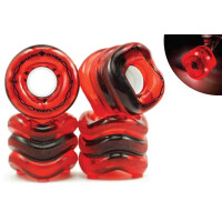 SHARK WHEEL Firefly 70mm, 78a  - Transparent Red with Red...
