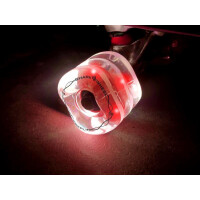 SHARK WHEEL Firefly 60mm, 78a  - Transparent with Blue, Red, Green, Yellow Lights