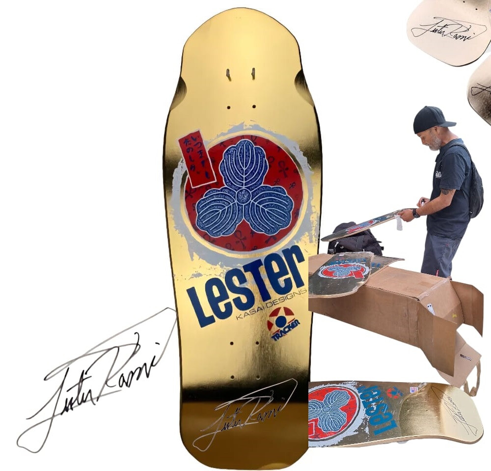 Tracker Deck Lester Kasai Oak Leaf Re-issue Old School Limited Colorway 30,5" x 10,375" WB15" gold foil