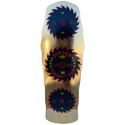 Schmitt Stix Deck Ripsaw Limited Colorway 33" x 10" WB15.5" gold foil
