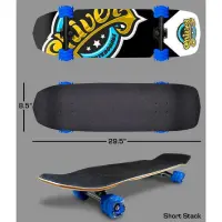 Shiver Deck mini Cruiser 29.5 x 8.5 WB15 black