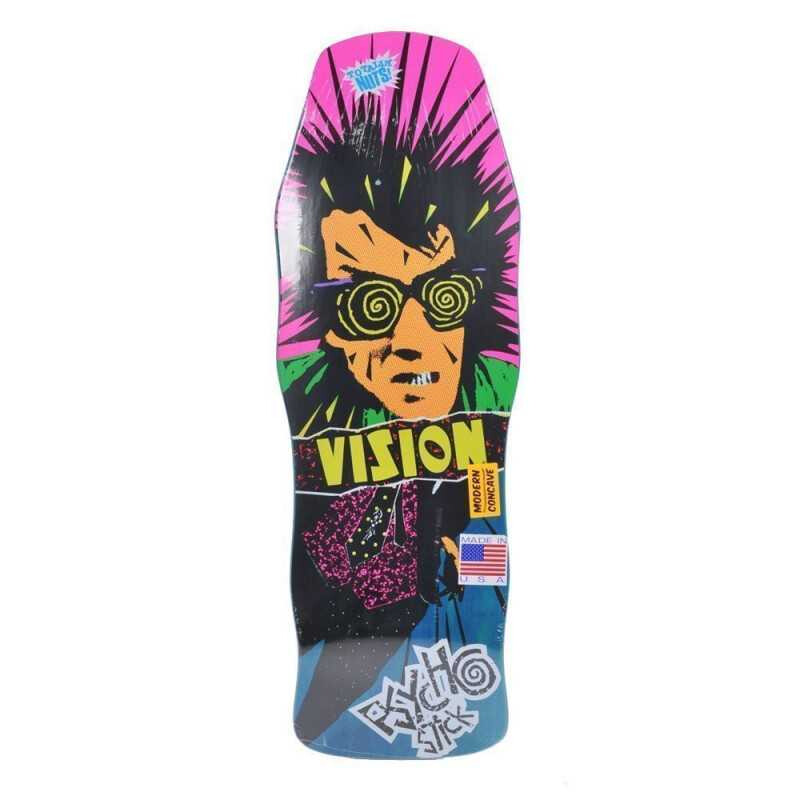 Vision Deck Psycho Stick Modern Concave 30" x 10" WB15 blue