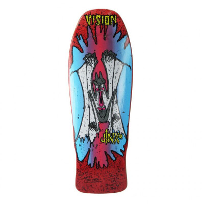 Vision Deck OG Jinx Modern Concave Old School Skateboard 30.25"x 10" red