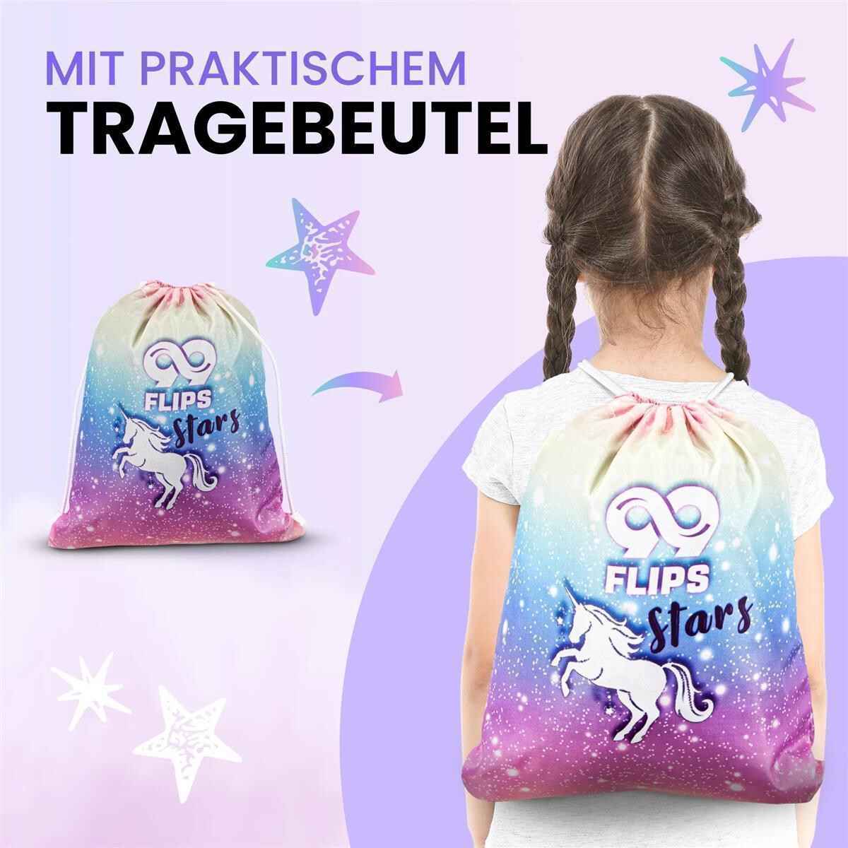 99FLIPS Schoner Set Stars Kinder S/M 7-12 Jahre Magic Silver