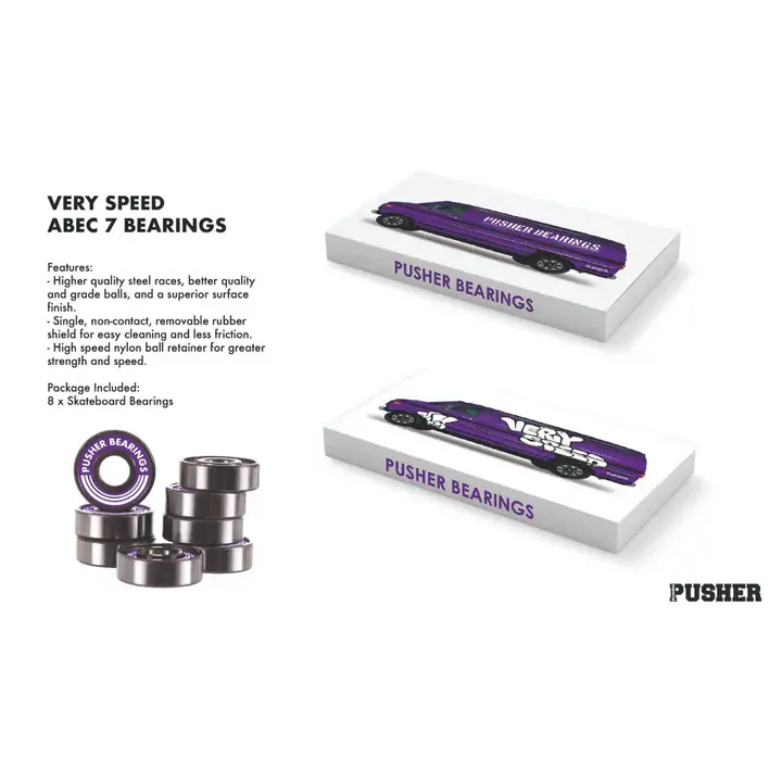 Pusher Bearings very Speed Abec 7 lila