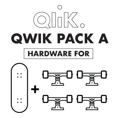 QWIK TRUCKS Qlik Qwik Pack A (1Deck, 2Trucks)