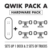 QWIK TRUCKS Qlik Qwik Pack A (1Deck, 2Trucks)