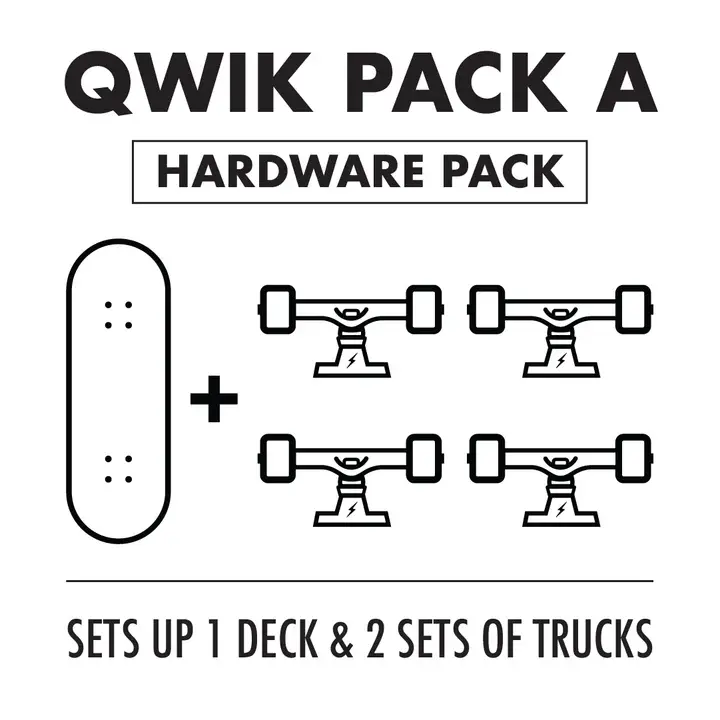 QWIK TRUCKS Qlik Qwik Pack A (1Deck, 2Trucks)