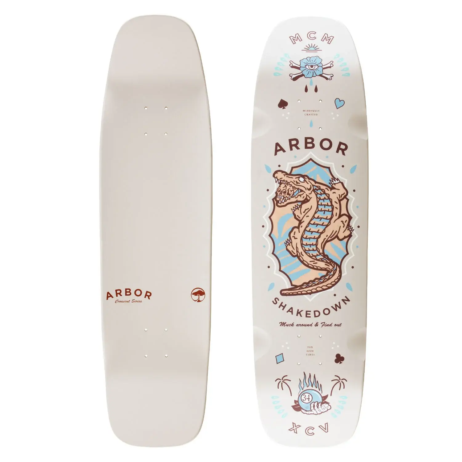 Arbor Deck Hybrid Shakedown Deathroll 34" x 9" WB15.625"