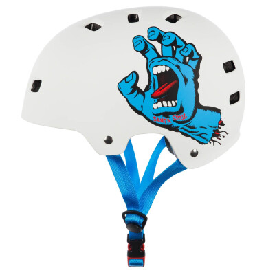 Bullet x Santa Cruz Helmet Screaming Hand Matt White