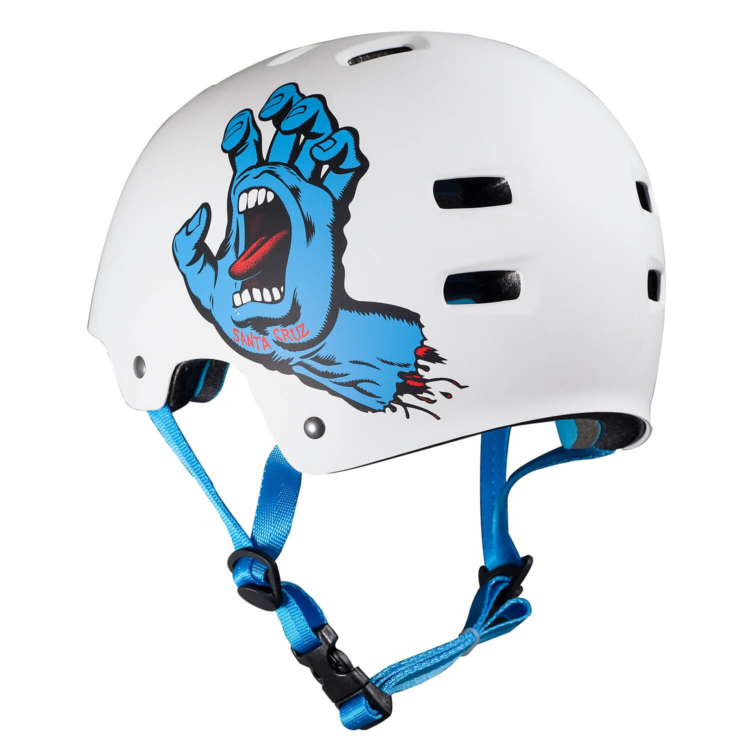 Bullet x Santa Cruz Helmet Screaming Hand Matt White