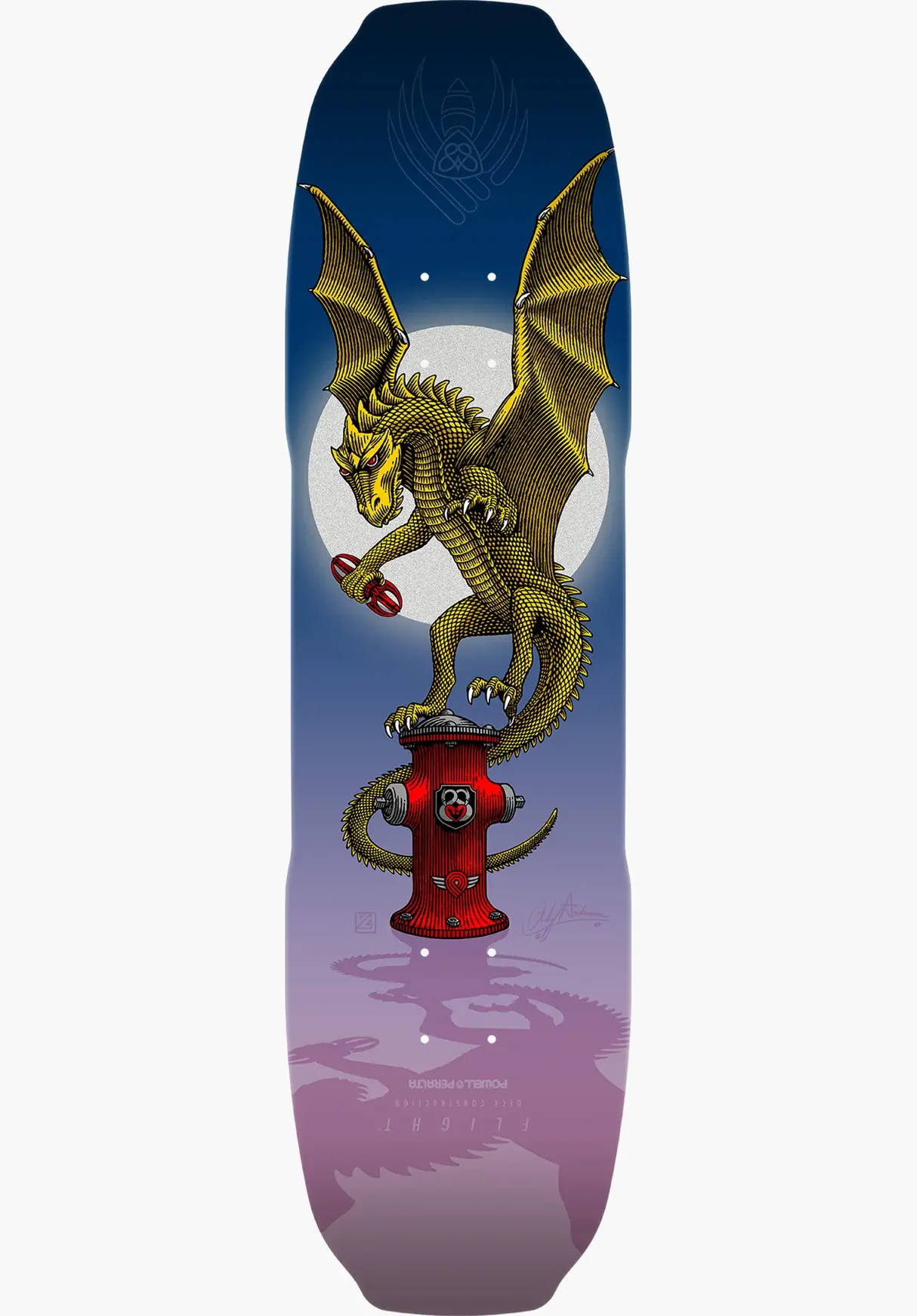Powell-Peralta Deck Flight Pro Shape 302 Andy Anderson Hydrant Dragon 8.4" x 32.03" WB14,25"