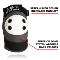 187 KILLER PADS Elbow Slim Grey with white Cap