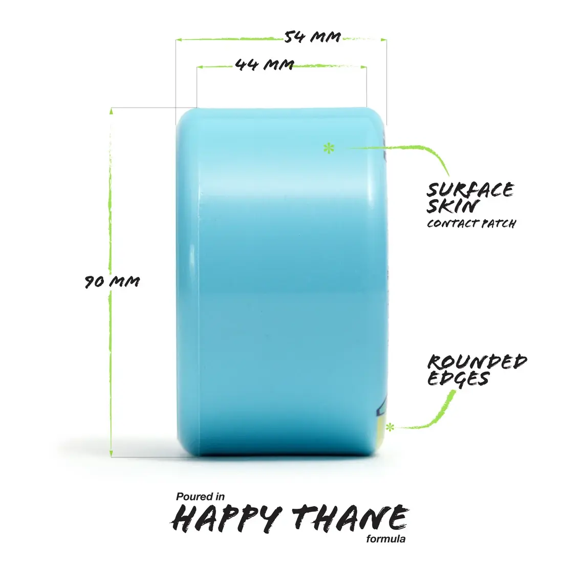 Orangatang Wheels Bees Knees 90mm 77a - blue