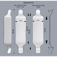 Pantheon Deck LDP Longboard Supersonic 8ply  36.5" x 9,5" WB23.04"