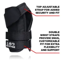 187 KILLER PADS Wrist Guards Pro Black XL