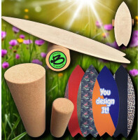 SubVert B-Board handmade Balanceboard Fisch 93 x 36 cm...