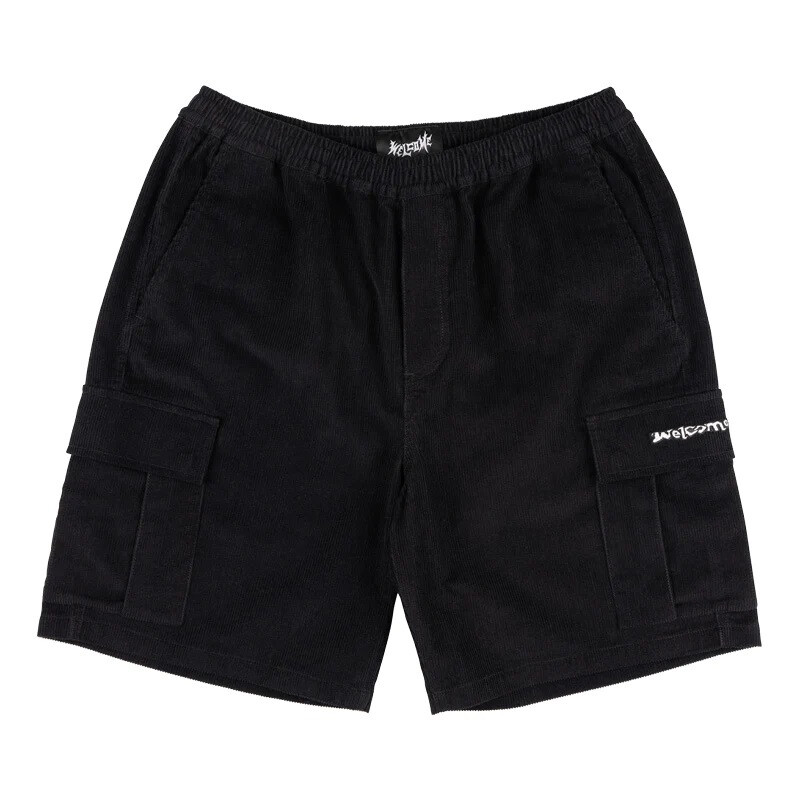 Welcome Skateboards Chamber Corduroy Black Shorts
