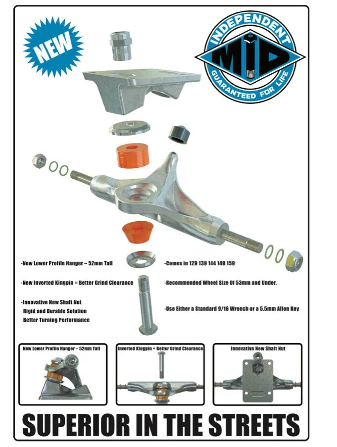 Independent Truck MID 144 silver polished 8,25"