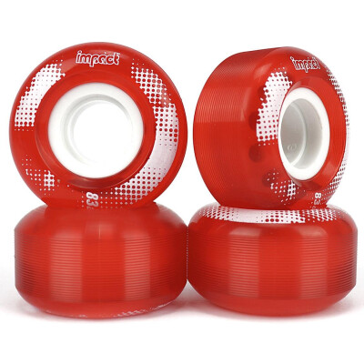 Impact Wheels 55mm 83A Clear red
