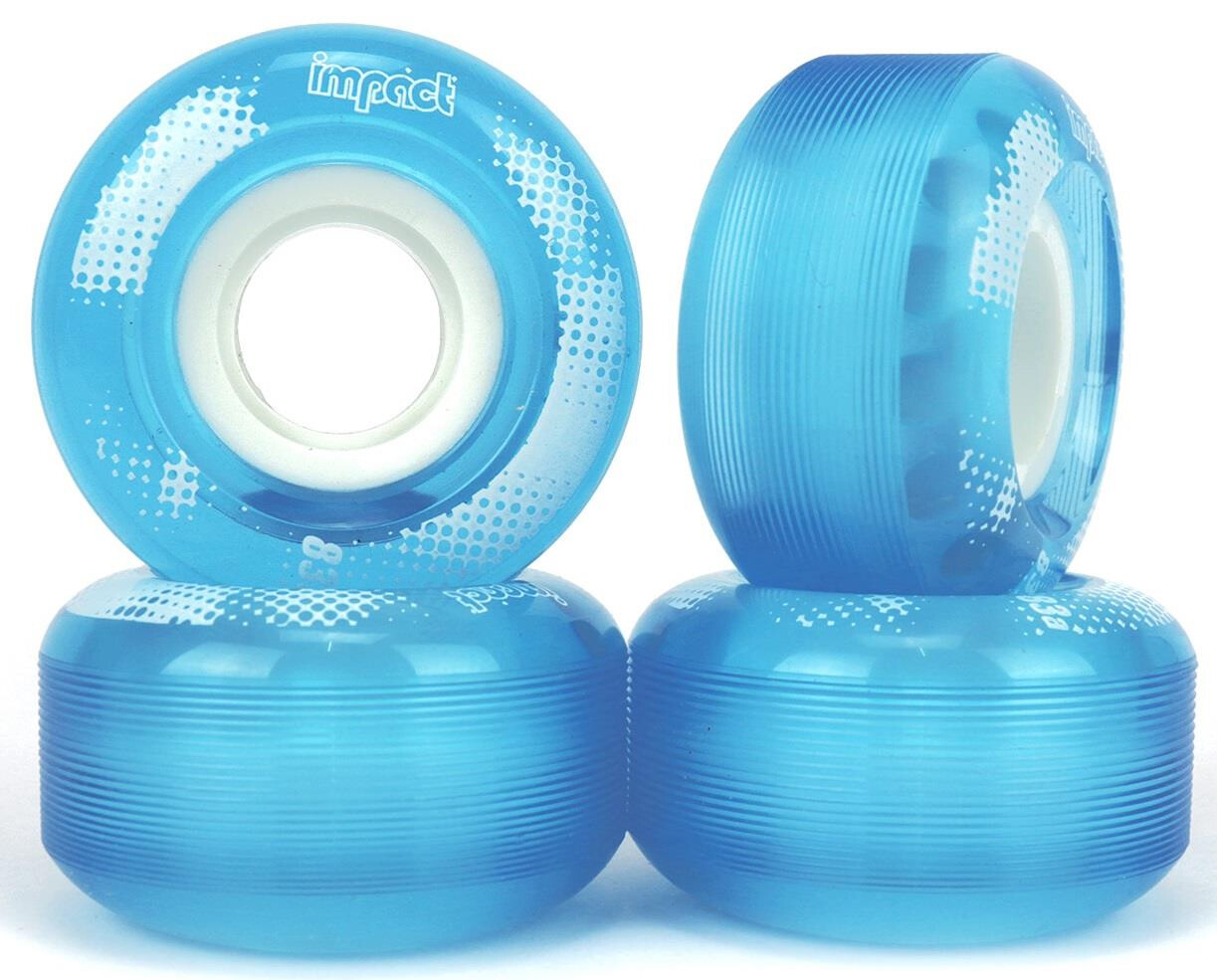 Impact Wheels 55mm 83A Clear blue