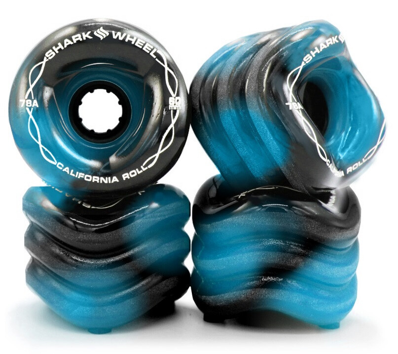 SHARK WHEEL California Roll 60mm/78a black blue swirl