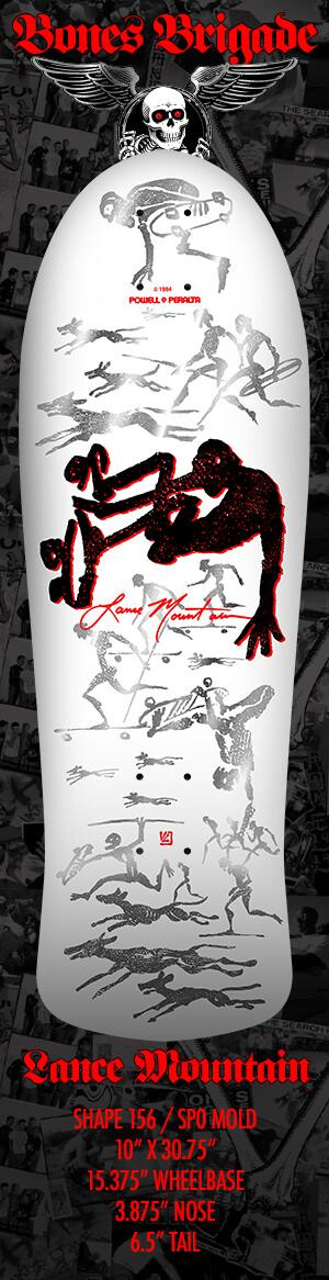 Powell-Peralta Deck Series17 Lance Mountain Limited Edition 30" x 9.9" WB14.5" white