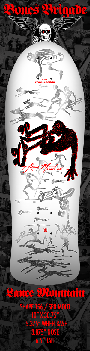 Powell-Peralta Deck Series17 Lance Mountain Limited Edition 30" x 9.9" WB14.5" white