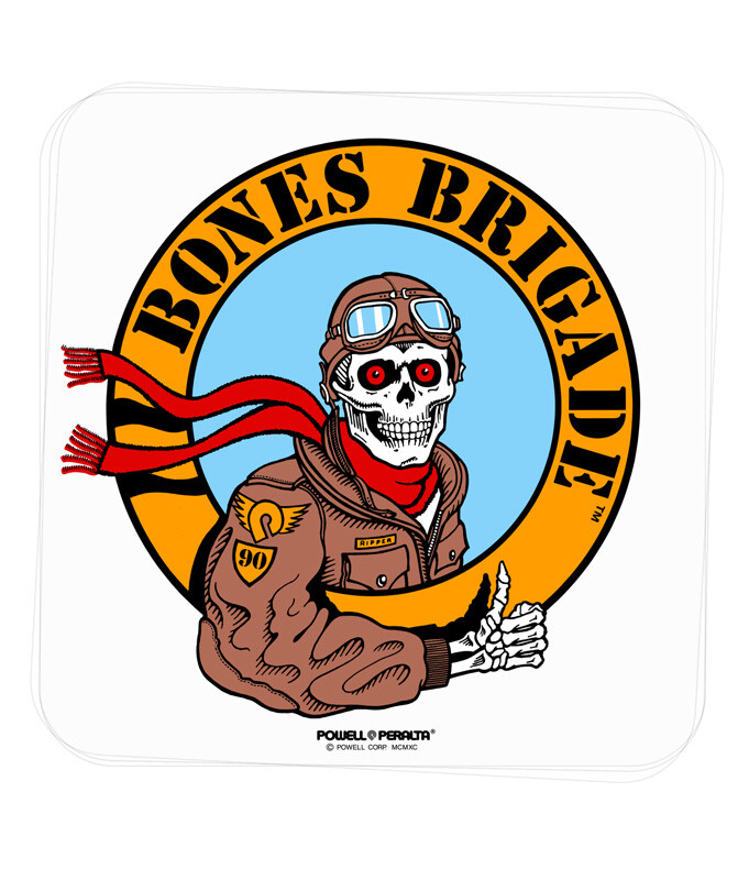 Powell-Peralta Aufkleber Bones Brigade Ripper Pilot Sticker clear one size