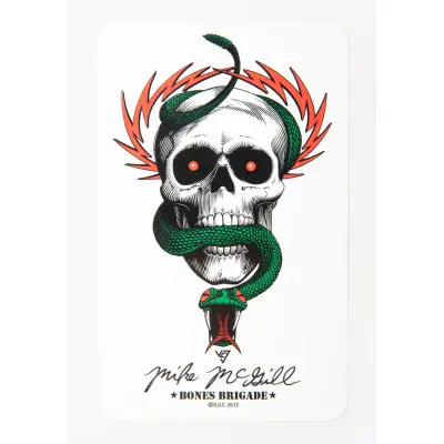 Powell-Peralta Sticker Mike McGill 6" skull and snake