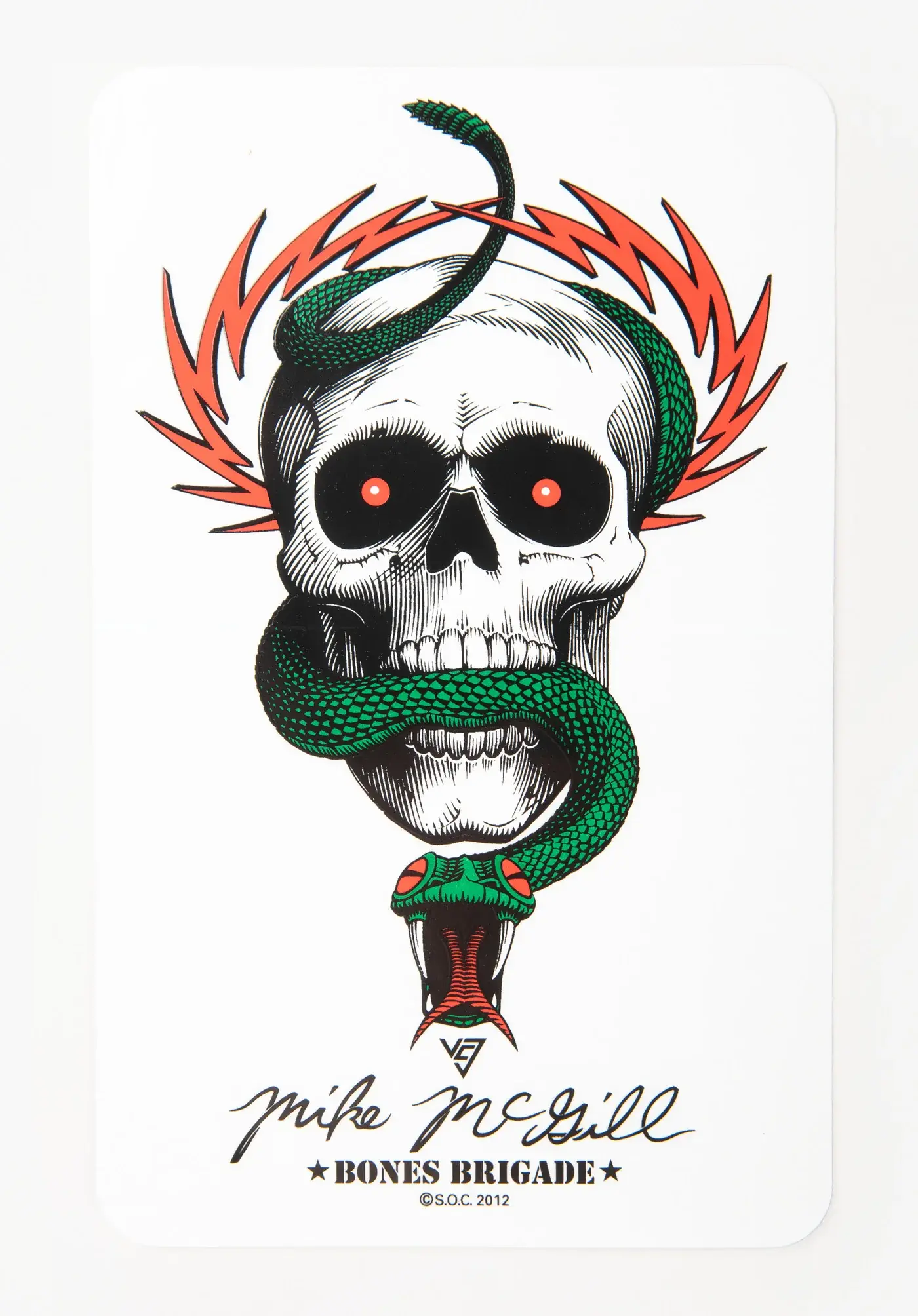 Powell-Peralta Sticker Mike McGill 6" skull and snake