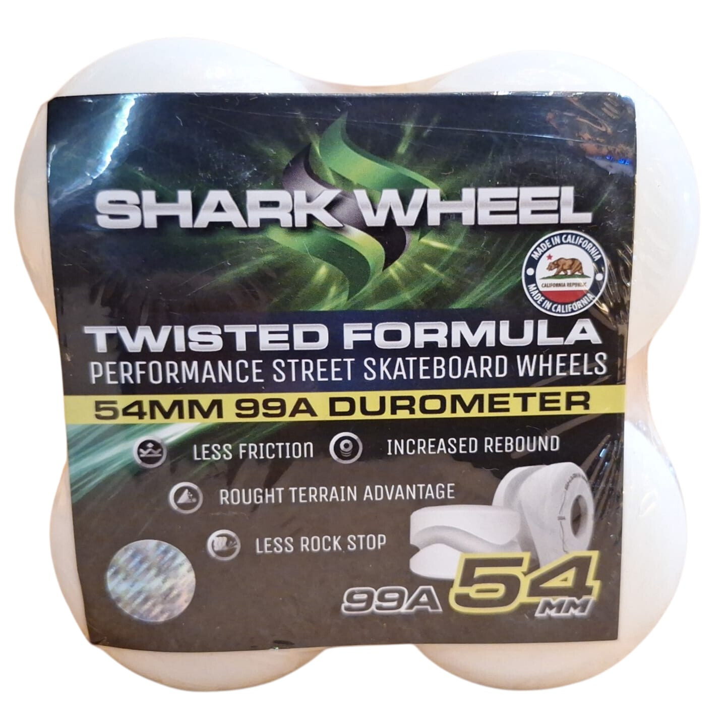 SHARK WHEEL Twisted 54mm/99a white