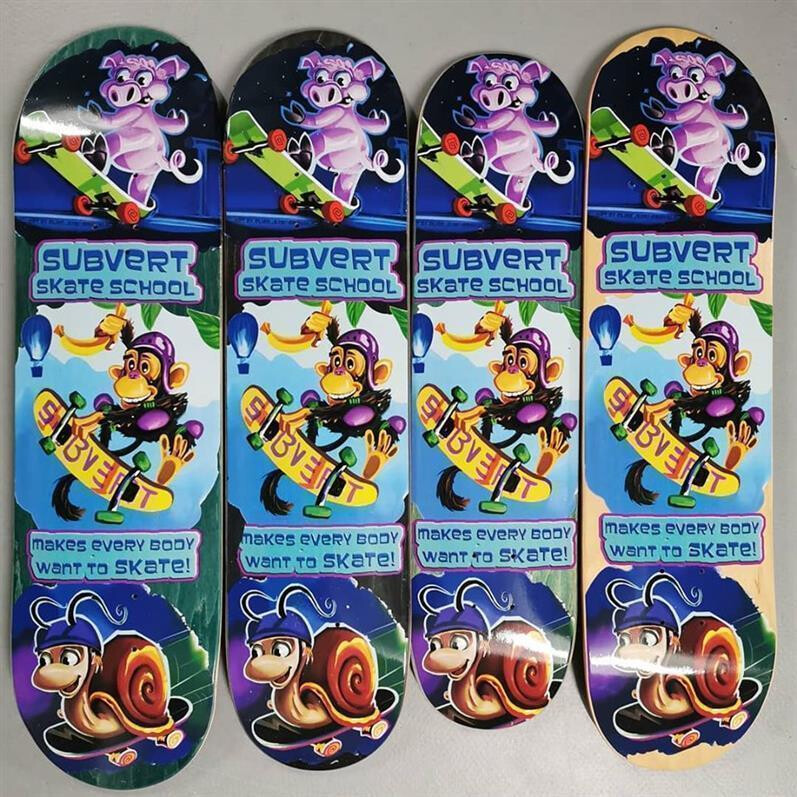 SubVert Deck SKATESCHOOL "3Animals" 8,25