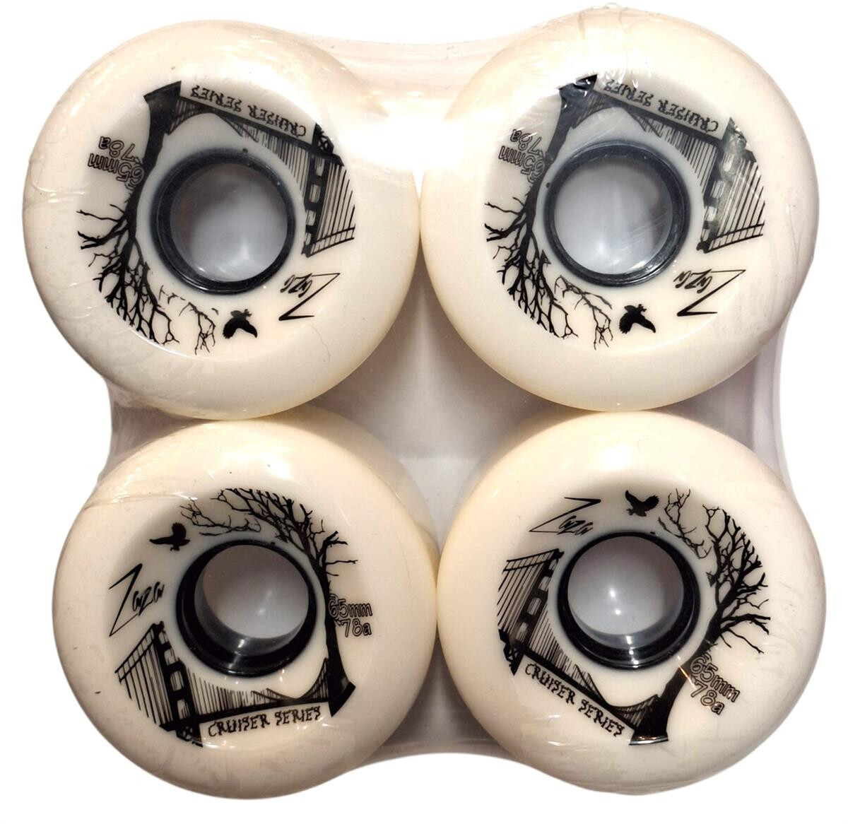 Zaza Wheel cruiserSeries 65mm/78a white CP32mm